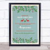 Official Nice List Light Teal Christmas Sign Personalised Certificate Award