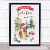 Personalised Believe Santa Paws Boxer Dog Christmas Event Sign Print