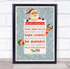 Personalised Family Name Grey Snow Christmas Rules Event Sign Print