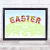 Beautiful Floral Easter Bunny's Good List Personalised Certificate Award Print