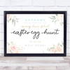 Personalised Name Place Easter Egg Hunt Certificate Gold & Rose Event Sign Print