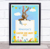 Personalised Blue Sky Welcome To Easter Egg Hunt Event Sign Print