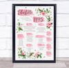 1995 Pink Flower Any Age Any Year You Were Born Birthday Facts Print