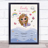 Any Age Birthday Favourite Things Interests Milestones Brunette Mermaid Print