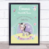 New Baby Birth Details New-born Nursery Christening Zebra Keepsake Gift Print