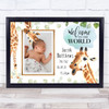 New Baby Birth Details Christening Nursery Giraffe Photo Keepsake Gift Print