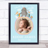 New Baby Birth Details Christening Nursery Rainbow Animals Photo Gift Print