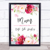 This Mum Belongs To Flowers Red Personalised Gift Art Print