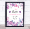 This Nan Belongs To Flower Purple Personalised Gift Art Print