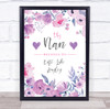 This Nan Belongs To Flower Purple Personalised Gift Art Print This Nan Belongs To Flower Purple Personalised Gift Art Print