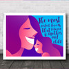 Purple Mother And Daughter Smiling Personalised Gift Art Print