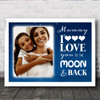 Mothers Day Photo Love You To The Moon & Back Personalised Gift Art Print
