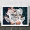 Wedding Day Married Couple Hearts Quote Photo Details Personalised Gift Print