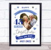 45 Years Together 45th Wedding Anniversary Sapphire Photo Gift Print