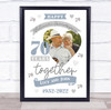 70 Years Together 70th Wedding Anniversary Platinum Photo Gift Print