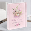 Baby Pregnancy Pink Due Date Acrylic Block