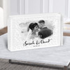 Landscape Smudge White Grey Wedding Photo Any Song Lyric Acrylic Block