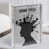 Musical Instrument Mohawk Any Song Lyric Acrylic Block