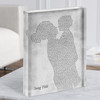 Mother and Child Grey Any Song Lyric Acrylic Block