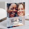 Thank You Photo Minimal Personalised Gift Acrylic Block