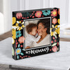 Black Square Floral Photo Mummy Personalised Gift Acrylic Block