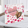 Wonderful Girlfriend Valentine's Day Photo Hearts Square Gift Acrylic Block