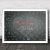 Chalk Board Style Thank You Teacher Personalised Wall Art Gift Print