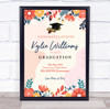 Floral Congratulations Graduation Personalised Wall Art Gift Print