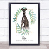 Greyhound Memorial Forever In Our Hearts Dog Pet Personalised Gift Print