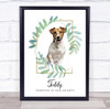 Jack Russel Short Hair Memorial Forever In Our Hearts Dog Pet Gift Print