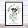 Lhasa Memorial Forever In Our Hearts Dog Personalised Wall Art Gift Print