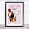 Pink Dark Light Skin Graduate Girl Graduation Congratulations Gift Print