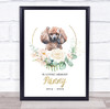 Poodle Dog Pet Memorial Loving Memory Personalised Wall Art Gift Print