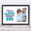 Thanks For Being An Awesome Dad Typographic Photo Personalised Gift Print