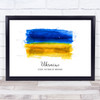 Ukraine Flag National Anthem Personalised Wall Art Gift Print
