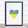 Ukraine Heart Painted Support Love Personalised Wall Art Gift Print