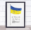 We Stand With The People Of Ukraine Flag Personalised Wall Art Gift Print