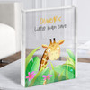 Safari Giraffe Little Man Cave Personalised Children's Gift Acrylic Block