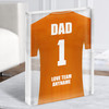 Dad No.1 Football Shirt Orange Personalised Dad Father's Day Gift Acrylic Block