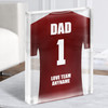 Dad No.1 Football Shirt Personalised Dad Father's Day Gift Acrylic Block