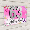 Painted Effect Marble Abstract Pink 3D Modern Acrylic Door Number House Sign