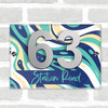 Abstract Swirl Pattern Blue 3D Modern Acrylic Door Number House Sign