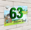 Garden Shed Relax Deckchair 3D Modern Acrylic Door Number House Sign