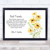 Best Friend Poem Any Names Yellow Sunflowers Personalised Gift Print