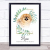 Blonde Pekingese Pet Memorial Forever In Our Hearts Personalised Gift Print