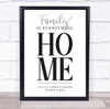 Simple Family is Everything Home Special Names Typographic Personalised Print