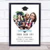 Graduation Celebration Date Photo Jigsaw Heart Personalised Gift Print