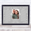 Our Vows Wedding His & Hers Anniversary Date Grey Photo Personalised Gift Print