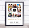 University Graduation Memory 8 Photo White Class Of Personalised Gift Print