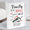 Finally Put A Ring On It Red Heart Congratulations Gift Acrylic Block